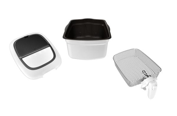 Tefal Super Uno FR3140, Fritös, 1,3 kg, 2,2 l, Kol, Vit, Knappar