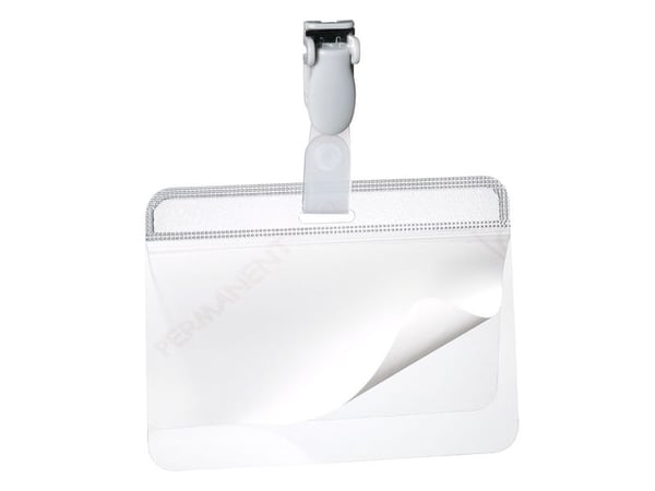 Kongressbrickor Durable självl. med klämma på band paket om 25 st