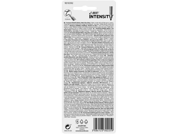 BIC Marking Color - Markering - permanent - silver, gyllene - alkoholbaserat bläck - 1.1 mm - medel (paket om 2) BIC Marking Color - Markering - permanent - silver, gyllene - alkoholbaserat bläck - 1.1 mm - medel (paket om 2)