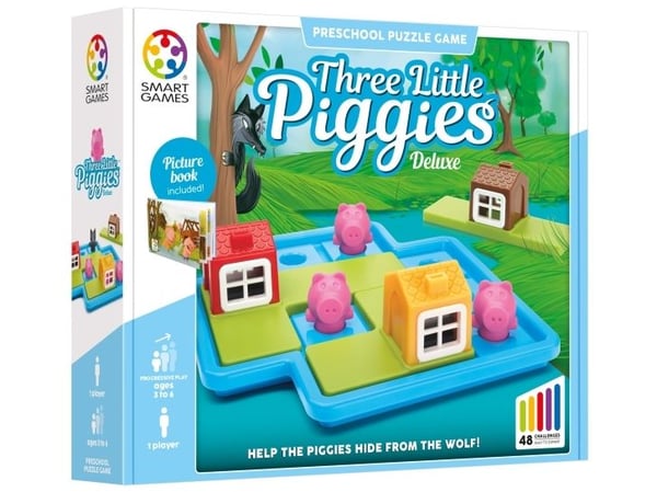 SmartGames Three Little Piggies - Deluxe, 3 år, Flerfarget