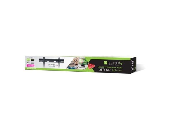 TECHly - Brakett - Ultra-Slim - for flatpanel - svart - skjermstørrelse: 23"-55" - veggmonterbar