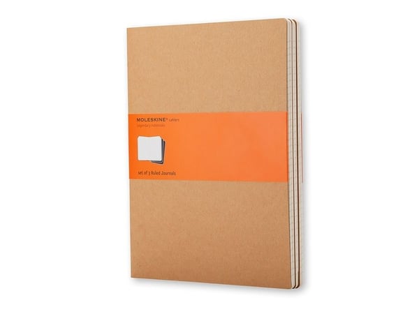 Moleskine Cahier, Monokromatisk, Brun, 120 ark, 70 g/m², Linjert papir, Universal