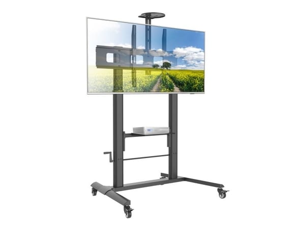 Techly ICA-TR230, Multimediavogn, Sort, Flatskjerm, 120 kg, 132,1 cm (52"), 2,79 m (110")