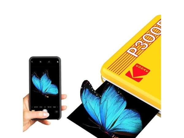 Kodak Photo Printer Mini 3 Retro - Skirver - farge - fargesublimering - 76.2 x 76.2 mm - Bluetooth - gul