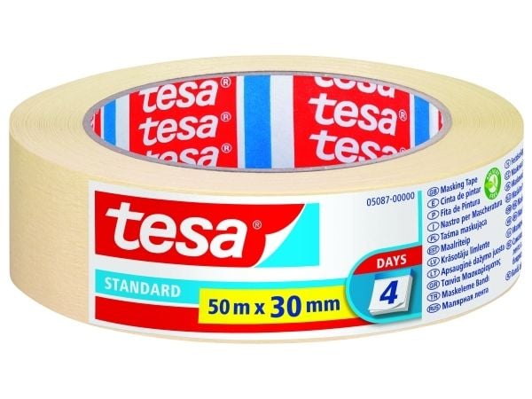 TESA Nastro i brevlim 30 mm x 50 m, 50 m, Beige, Papir, 30 mm, 1 stk