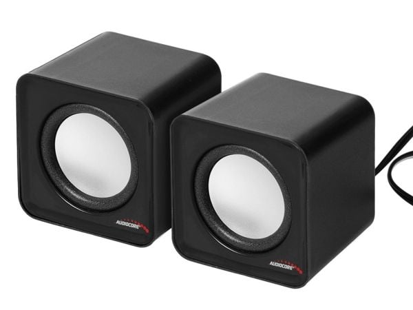 Audiocore AC870 B, 2-suuntainen, 2.0 kanavaa, Langallinen, 3 W, 200 - 20000 Hz, Musta, Harmaa Audiocore AC870 B, 2-suuntainen, 2.0 kanavaa, Langallinen, 3 W, 200 - 20000 Hz, Musta, Harmaa