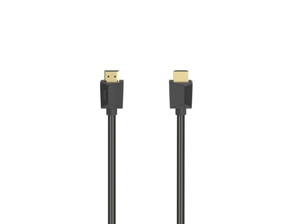 Hama Essential Line - High Speed - HDMI-kabel med Ethernet - HDMI hann til HDMI hann - 5 m - dobbeltisolert - svart - 4K Ultra HD-støtte