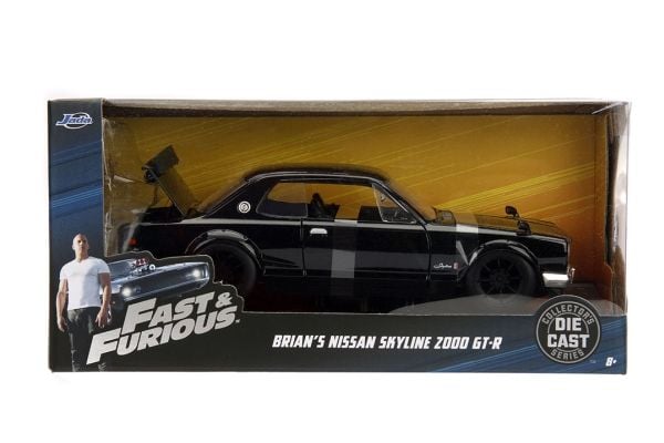 Jada Toys 253203004, Bybil, Montert på forhånd, 1:24, Nissan Skyline 2000 GT-R, Alle kjønn, Sort