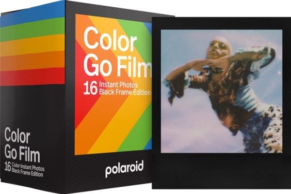 Polaroid - Black Frame Edition - Double Pack - färgfilm för snabbframkallning - Polaroid Go - ASA 640 - 16 exponeringar - 2 kassetter