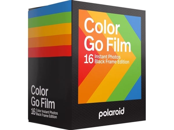 Polaroid - Black Frame Edition - Double Pack - färgfilm för snabbframkallning - Polaroid Go - ASA 640 - 16 exponeringar - 2 kassetter