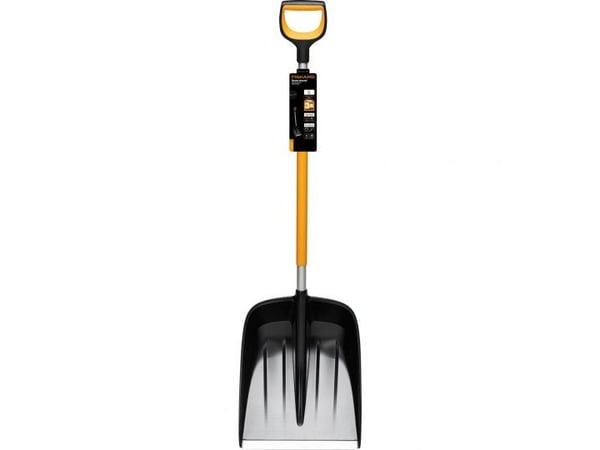 Fiskars 1057177, Snøskuffe, Metall, Sort, Oransje, Ergonomisk, 36,2 cm, 1,4 kg