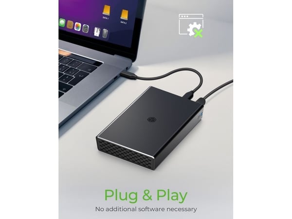 ICY BOX IB-RD2253-C31 - Hårddiskarray - 2 fack (SATA-600) - HDD - USB 3.2 Gen 2 (extern)