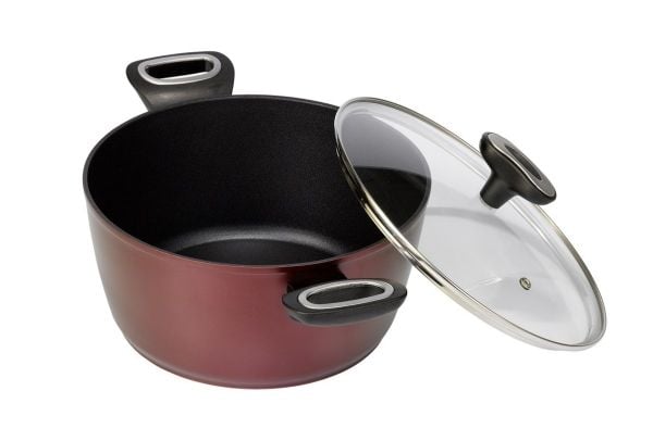 JATA CF924, 4 l, Röd, Gjuten aluminium, Svart, Rostfritt stål, Glas