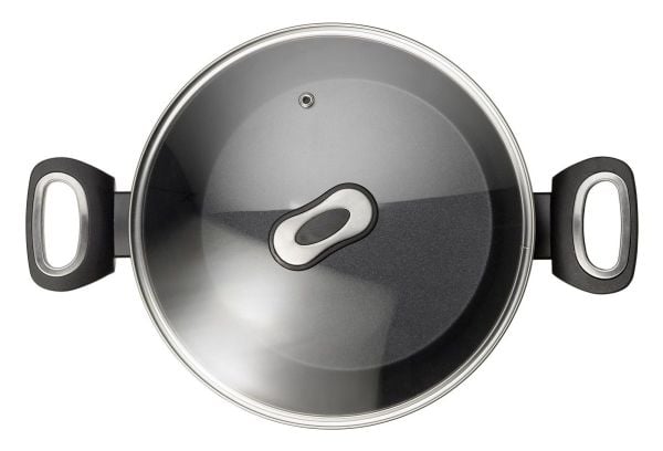 JATA CF924, 4 l, Röd, Gjuten aluminium, Svart, Rostfritt stål, Glas