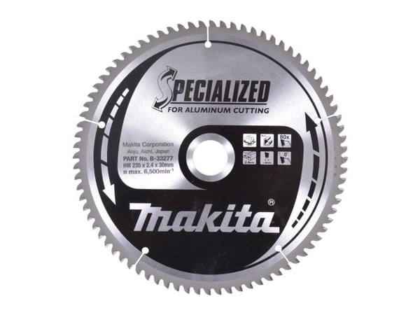 Makita B-09606 T.C.T. saha 235X2.4X30mm 0° T80 ERIKOISSAHA alumiinin leikkaamiseen