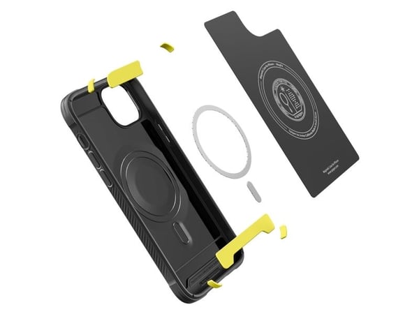 Spigen ACS05036, Suojus, Apple, iPhone 14, 15,5 cm (6.1"), Musta
