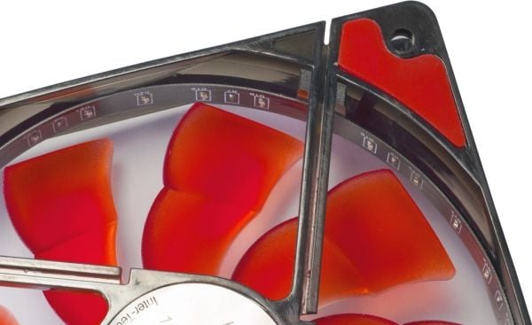 Argus L-12025 - Lådfläkt - 120 mm - röd