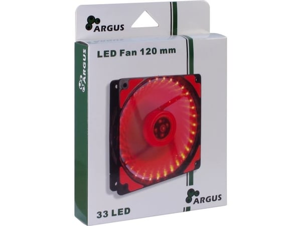 Argus L-12025 - Lådfläkt - 120 mm - röd
