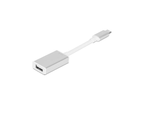 Moshi - USB-adapter - USB-C (hane) vändbar till USB typ A (hona) - USB 3.1 Gen 1 - 3 A - silver