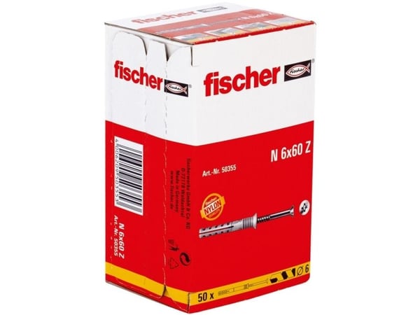 fischer spikplugg N 6 x 60 mm 50 st.