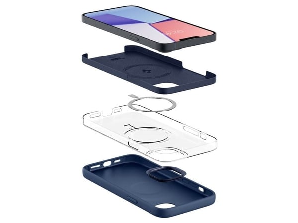 Spigen ACS04921, Suojus, Apple, iPhone 14 Plus, 17 cm (6.7"), Sininen