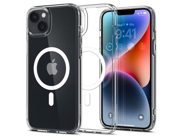 Spigen Ultra Hybrid Mag-skal med MagSafe för iPhone 14 - Transparent/Vit