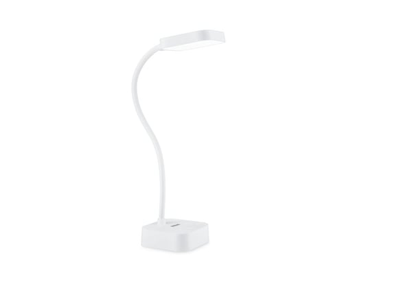 Philips Funksjonell Rock-skrivebordslampe, Hvit, Plast, Soverom, Stue, Kontor, Tidsriktig, IP20, III