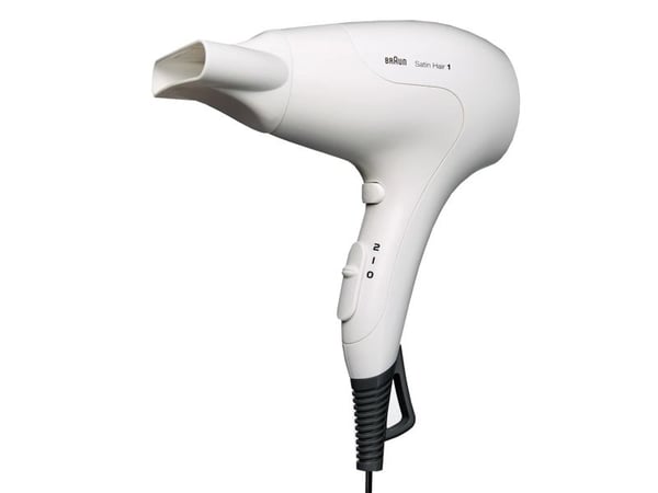 Braun Satin Hair 1 Power Perfection Hair Dryer with Styling Nozzle HD180 White