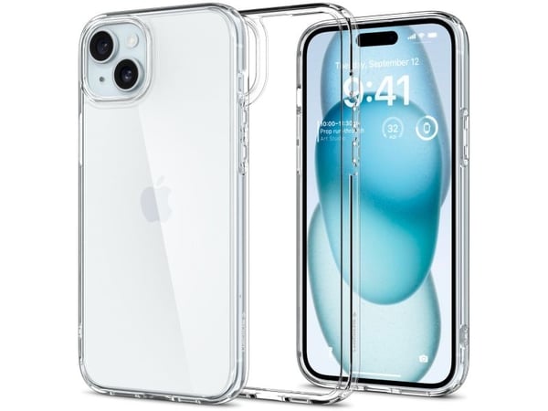 Spigen ACS06793, Mobilskal, Apple, iPhone 15, 15,5 cm (6.1"), Transparent