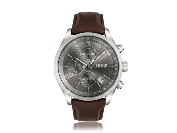 HUGO BOSS 7613272231091, Mies, Ruostumaton teräs, Ruskea