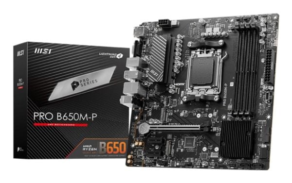 MSI PRO B650M-P, AMD, AM5-sockel, AMD Ryzen 7000 Series, AM5-sockel, DDR5-SDRAM, 192 GB