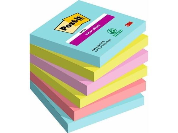 Post-It 7100263206, firkant, Blå, Grønn, Rosa, Papir, 76 mm, 76 mm, 90 ark Post-It 7100263206, firkant, Blå, Grønn, Rosa, Papir, 76 mm, 76 mm, 90 ark