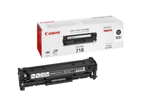 Canon CRG-718 Bk laserpatron 3400 sider svart (31CAN718BK 2662B002AA 718)