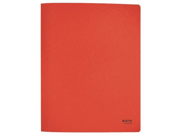 Leitz Schnellhefter Recycle, DIN A4, papp, rød (100% resirkulert papp, 100% resirkulerbar), Blauer Engel, - 10 stk (39040025)