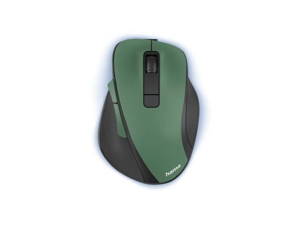 Hama MW-500 Recharge, Oikeakätinen, Optinen, Langaton RF, 1600 DPI, Musta, Vihreä