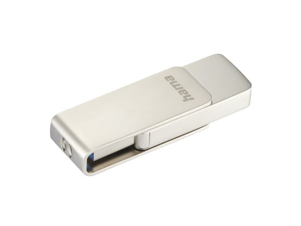 Hama Rotate Pro, 128 GB, USB A-tyyppi, 3.2 Gen 1 (3.1 Gen 1), Taittuva, Hopea