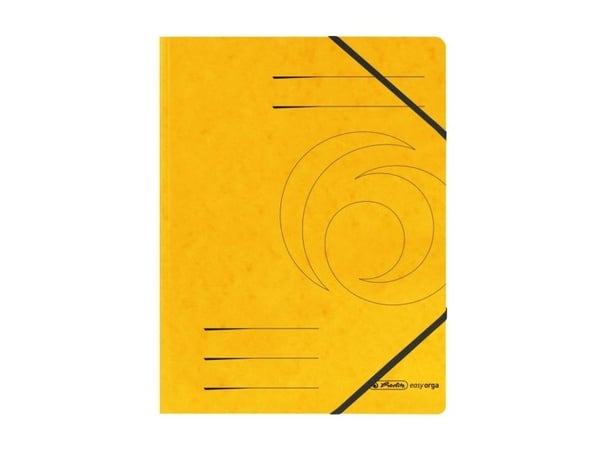 Herlitz 11387164, A4, Fotoark kartong, Gult, Elastisk bånd, 1 stykker, Forest Stewardship Council (FSC) Mix