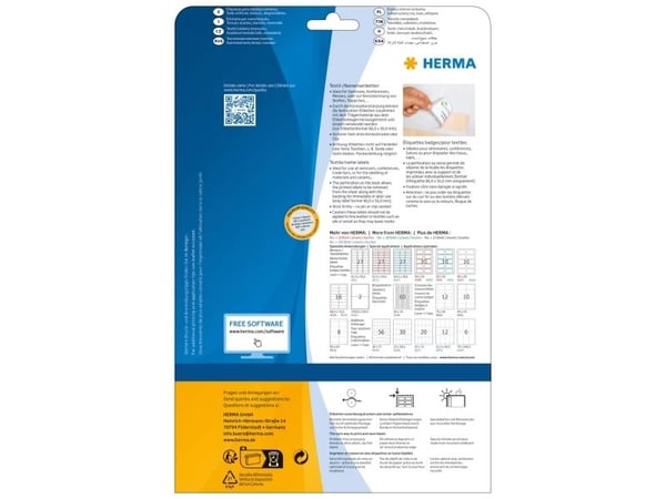 HERMA Special - Selv-adhesiv - hvit - 50 x 80 mm 250 stk (25 ark x 10) etiketter til navneplater