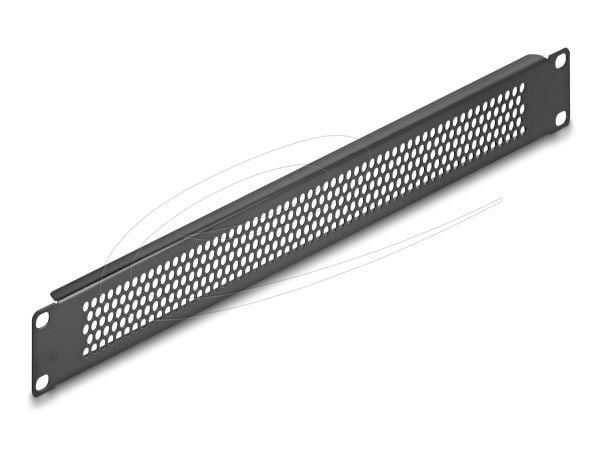 Delock - Fiberoptisk täckpanel - med runda hål - kan monteras i skåp - svart - 1U - 19"