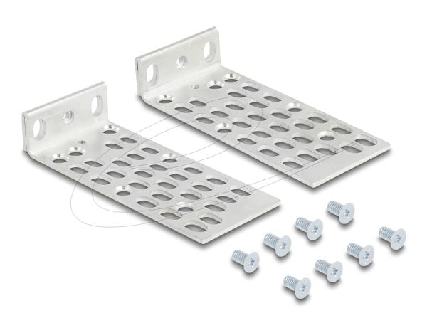 Delock - Rackmonteringssats - universell, 2 stycken - 1U - 10"/19"