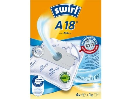 Swirl A 18, Støv pose, Hvit, 4 stykker