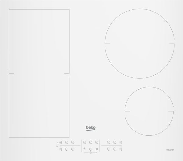 Induktionshäll - Beko Inbyggd 60 Cm, Vit 4 zoner