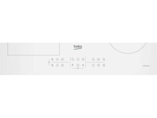 Beko HII64200FMTW, Hvit, Innebygget, 60 cm, Sonebasert induksjon, Glass, 4 zone(s)