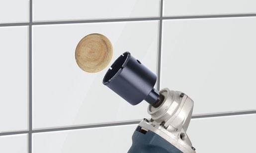 wolfcraft GmbH 5998000, Hålsågsborr, 1 cm, 35 mm, Porslin, Fine stoneware, Marmor, Glazed tile, Granit, Keramiska, Svart, M14