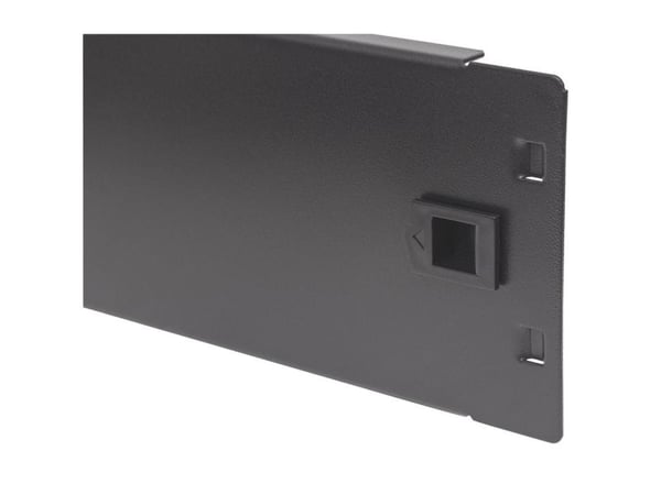 Techly I-CASE BLANK-2-SCLTY, Blind panel, Svart, SPCC, 2U, 19", 482 mm