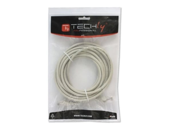 Techly ICOC CCA6U-100T, 10 m, Cat6, U/UTP (UTP), RJ-45, RJ-45, Grå