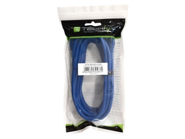 Techly ICOC-MUSB3-A-020, 1,5 m, USB A, Micro-USB B, USB 3.2 Gen 1 (3.1 Gen 1), 5000 Mbit/s, Blå