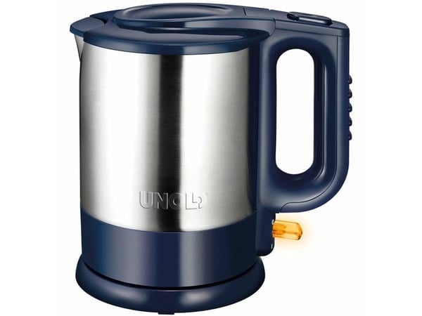 Unold 18018, 1,5 L, 2200 W, Sininen, Ruostumaton teräs, Muovi, Ruostumaton teräs, Veden tason ilmaisin, Ylikuumenemissuoja