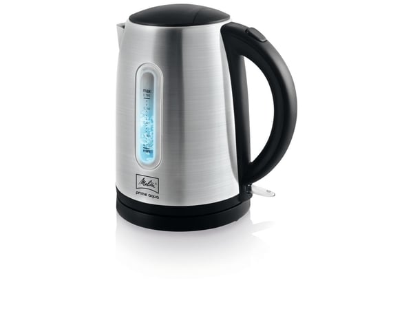 Melitta Prime Aqua, 1,7 L, 2200 W, Musta, Ruostumaton teräs, Ruostumaton teräs, Veden tason ilmaisin, Ylikuumenemissuoja