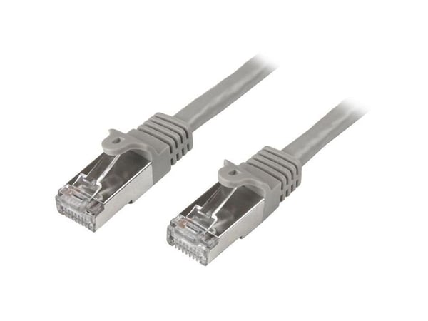 Startech 5m CAT6 Ethernet Cable, 10 Gigabit Shielded Snagless RJ45 100W PoE Patch Cord, CAT 6 10GbE SFTP Network Cable w/Strain Relief, Grey, Wirin...